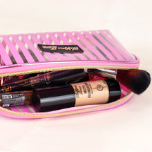 Load image into Gallery viewer, Chrixtina Rocca Beautiful You Striped Cosmetic Pouch
