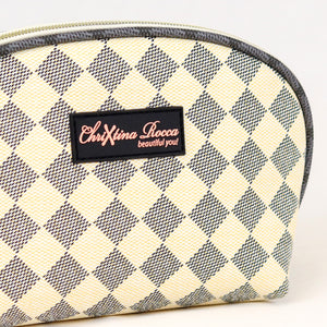 Chrixtina Rocca Beautiful You Chequered Cosmetic Pouch